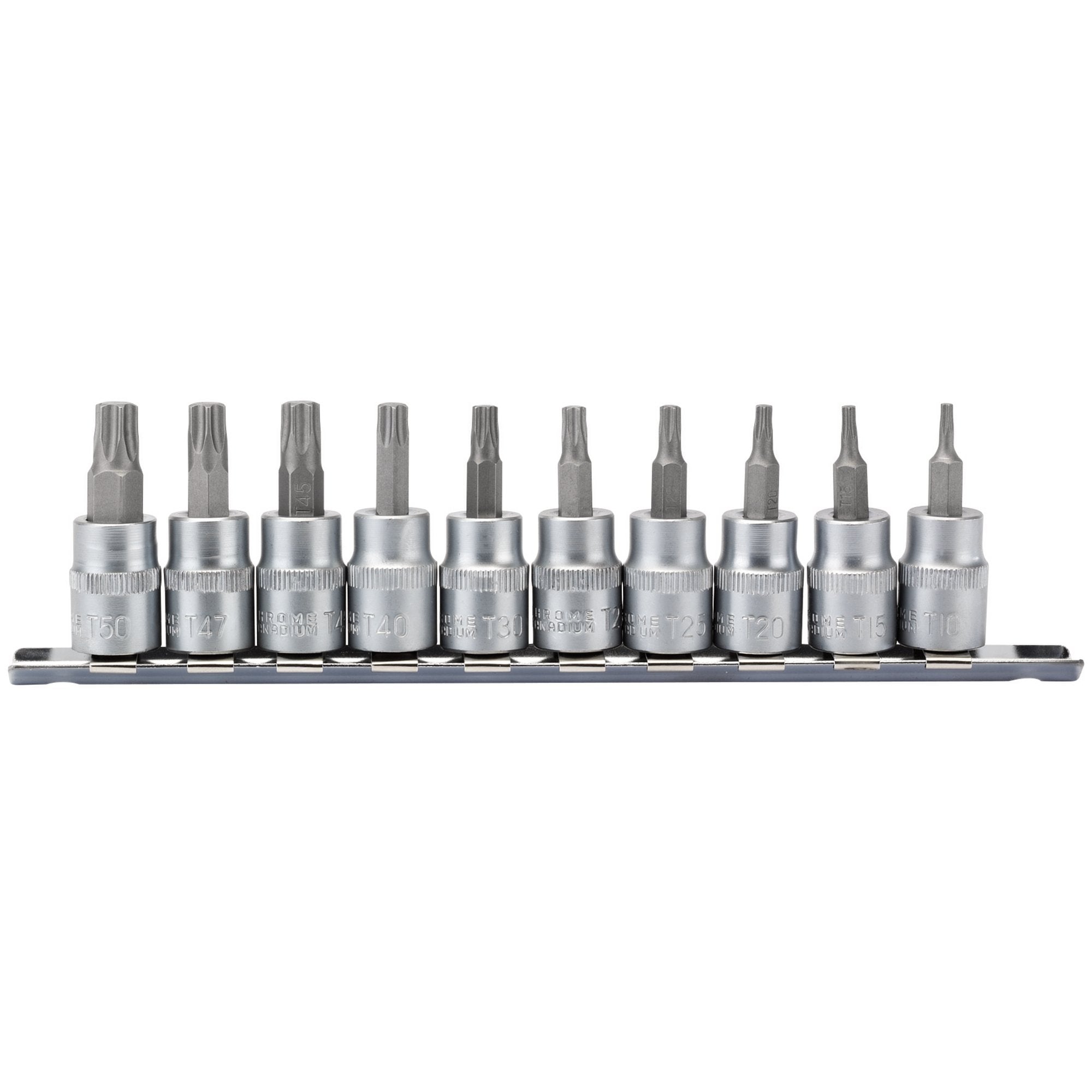 Draper-TX-STAR®-Socket-Bit-Set,-3/8"-Sq.-Dr.,-48mm-(10-Piece)